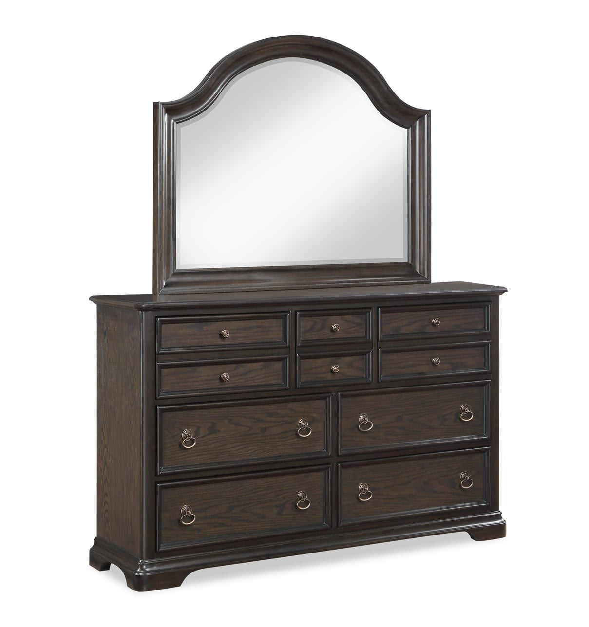 Transitional Dresser & Mirror Set