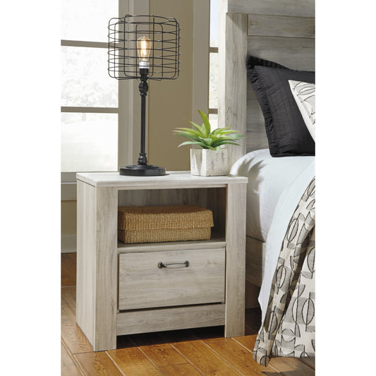 One Drawer Night Stand with USB Ports