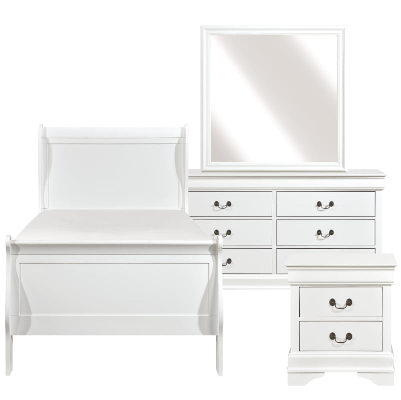 Contemporary 4-Piece Twin Bedroom Set