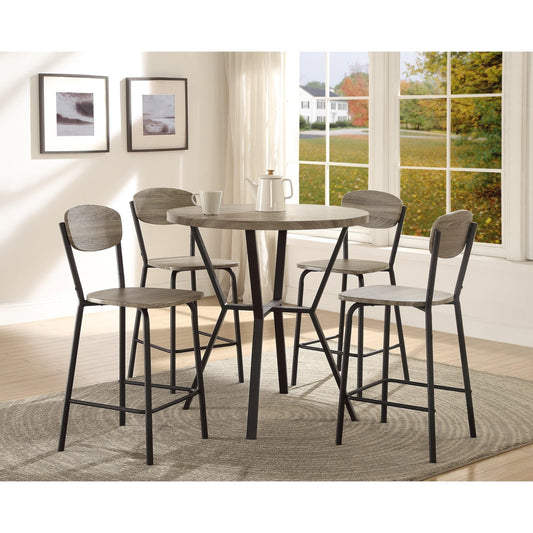 5 Piece Round Counter Height Dinette Set