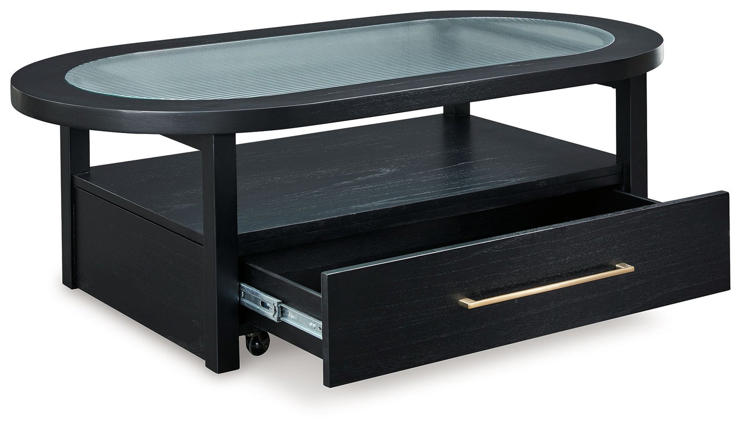 Winbardi - Oval Cocktail Table - Black