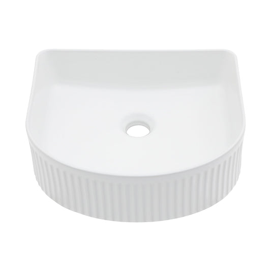 Vessel Bathroom Sink With Design - White