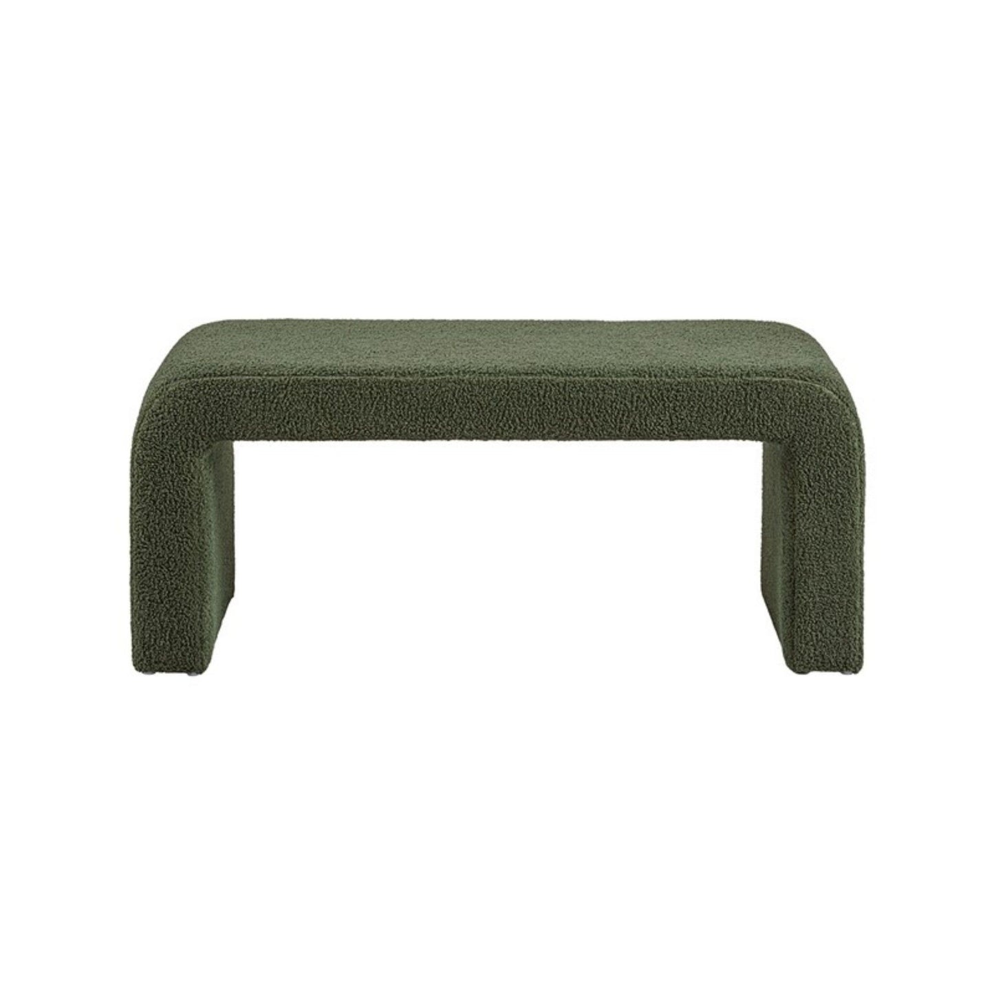 Modern Contemporary Boucle Waterfall Bench