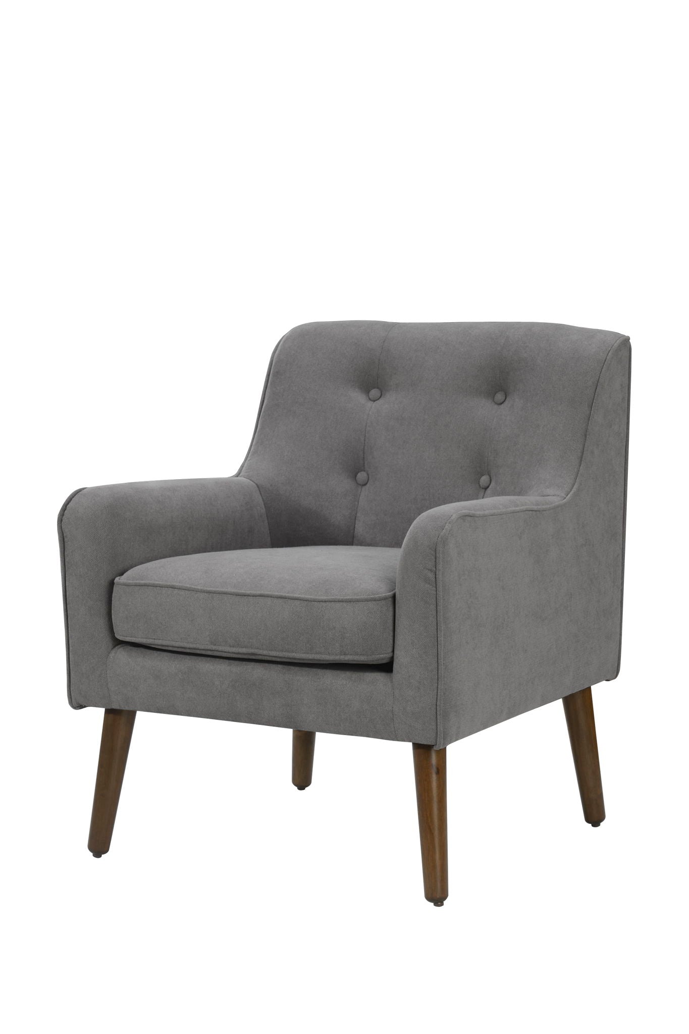Ryder - Mid Century Modern Woven Fabric Tufted Armchair