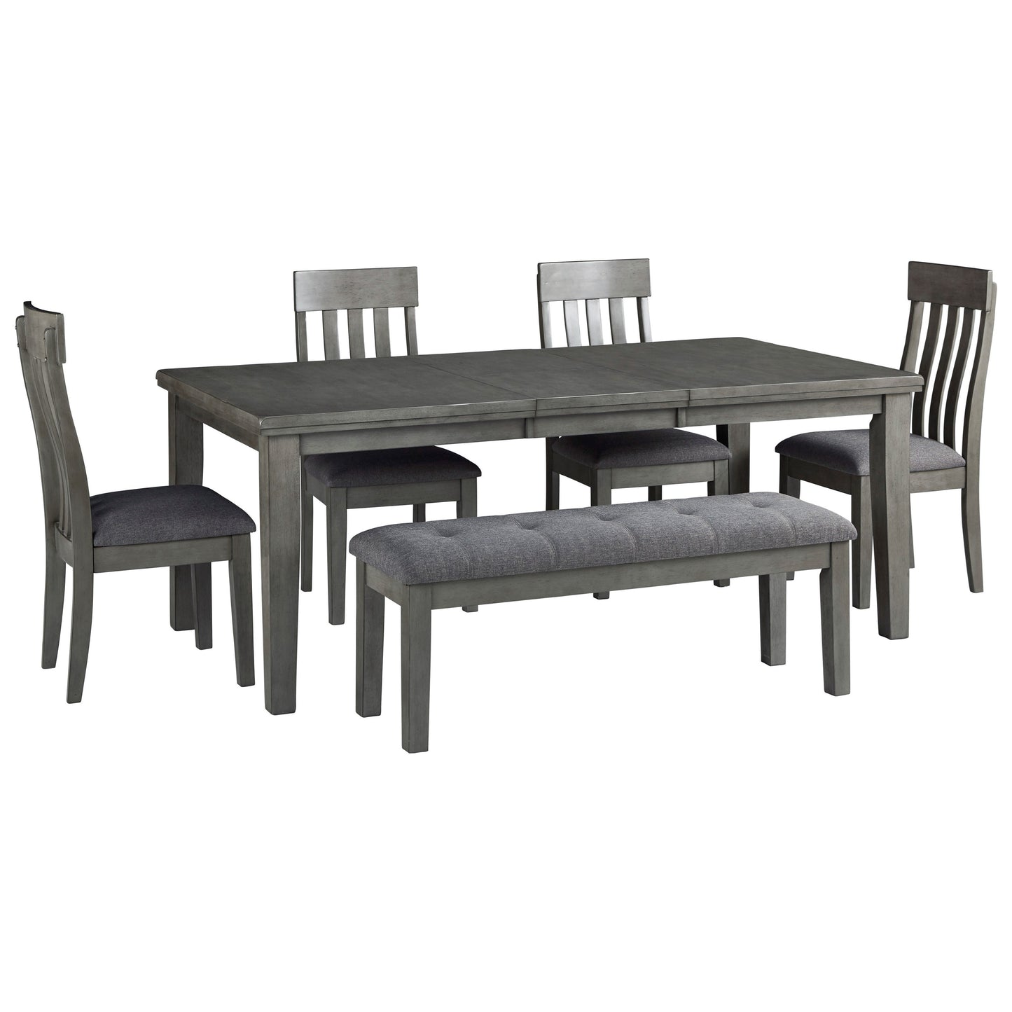 Transitional Table & Chair Set with Bench