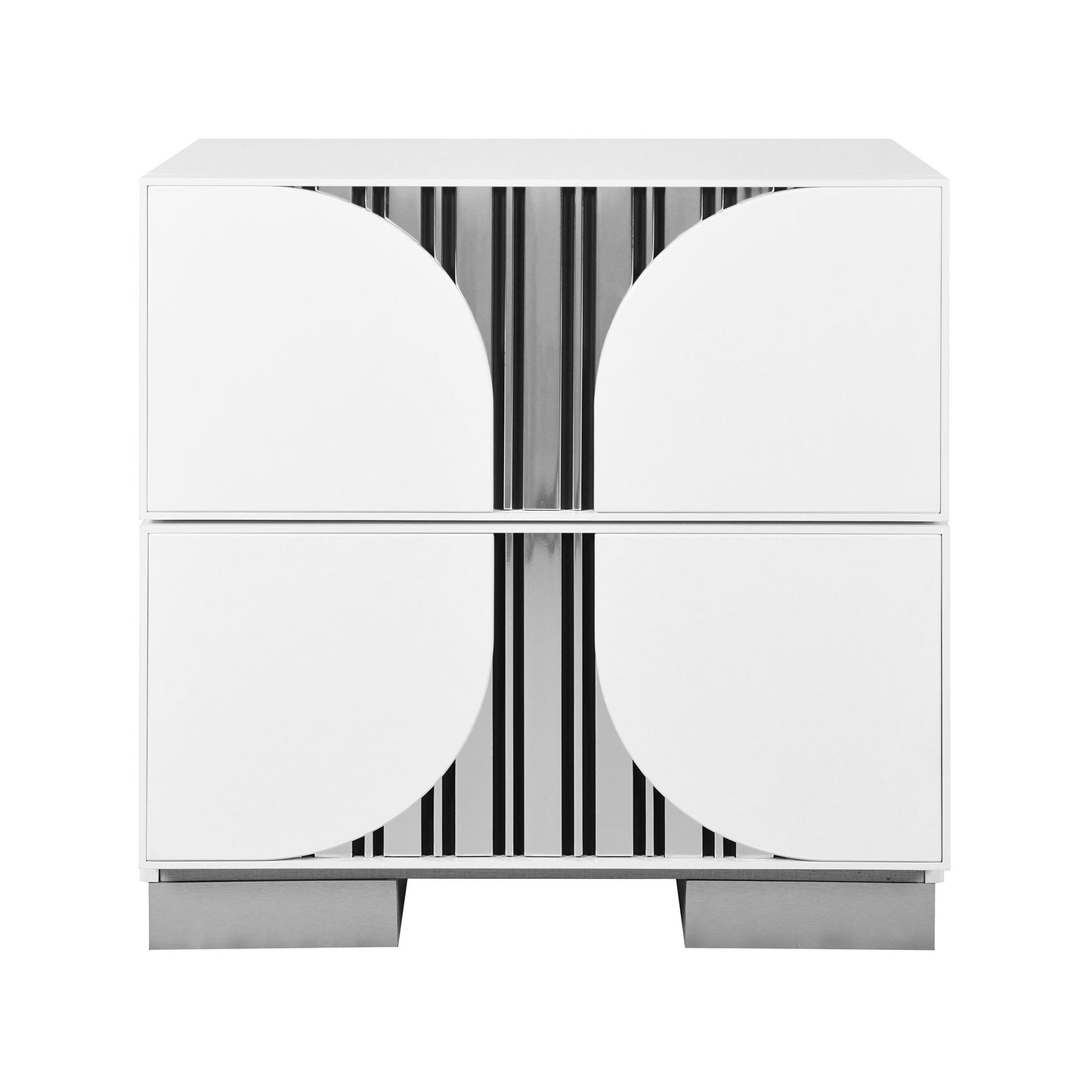 Sasha - Nightstand With Accents - White