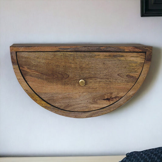 Crescent Floating Nightstand - Beige