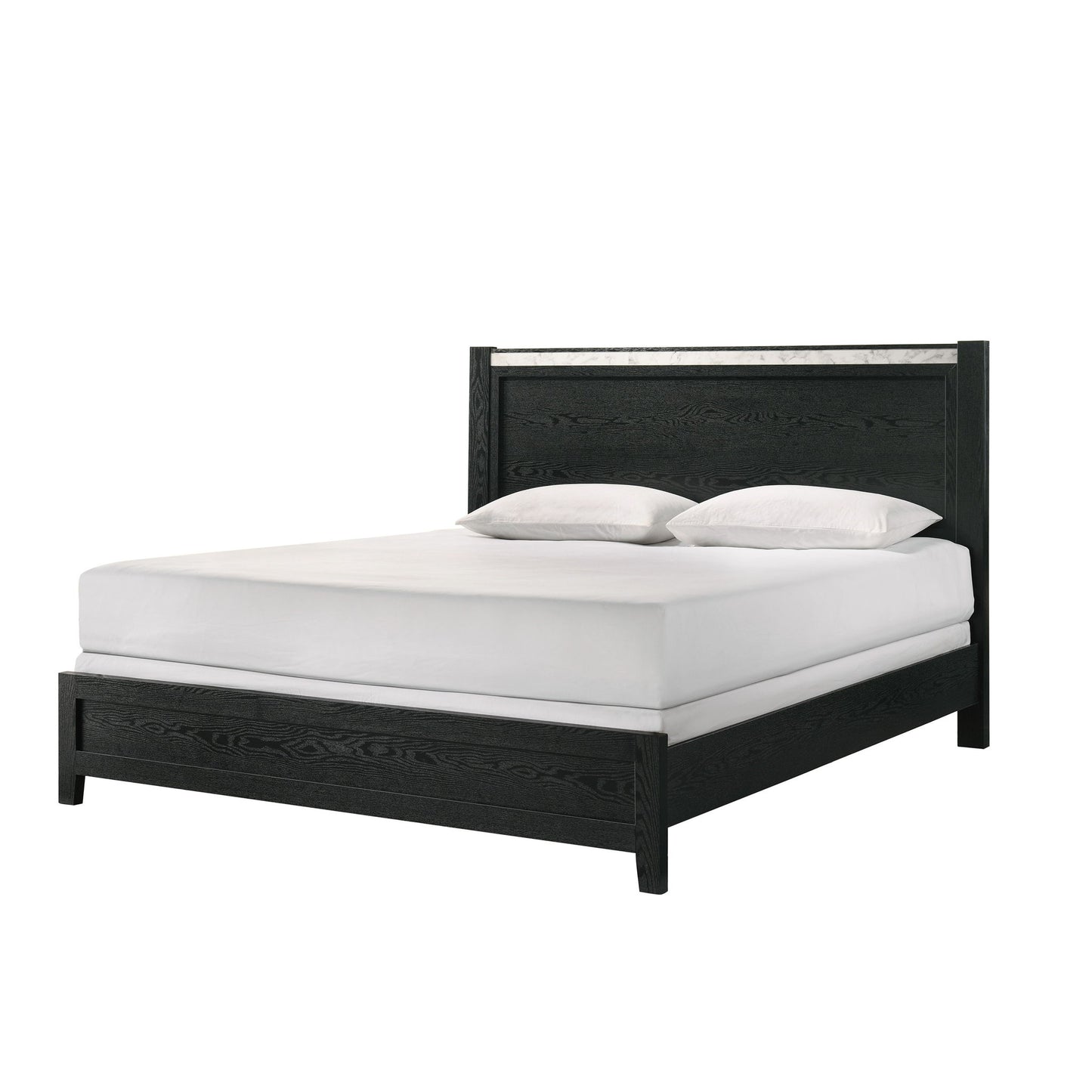 Contemporary Panel Bed With Accents