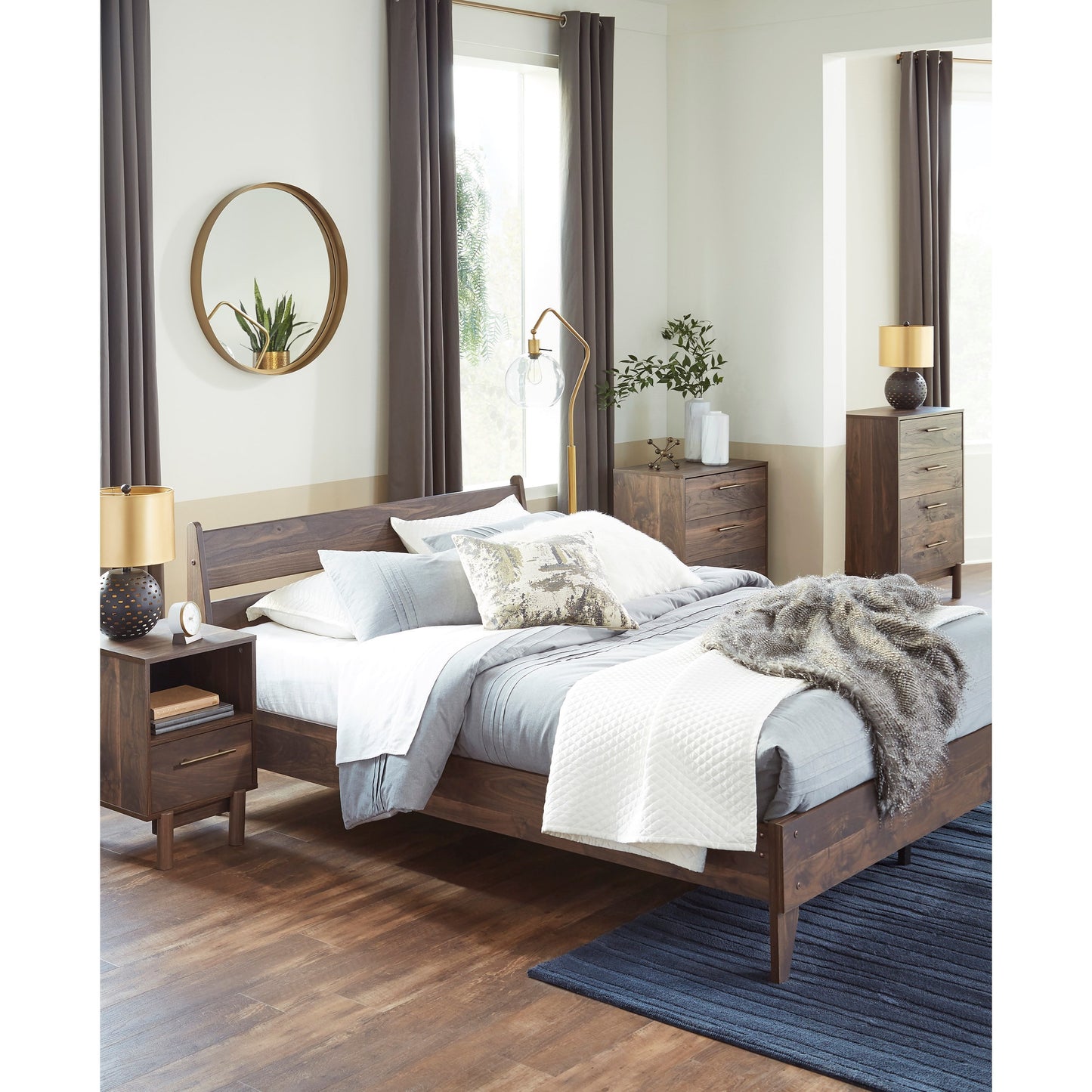 Contemporary Queen Low Profile Bed