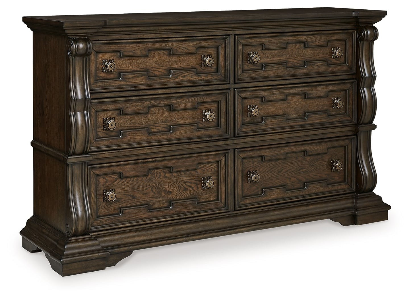 Traditional 6-Drawer Dresser with Felt-Lined Top Drawer