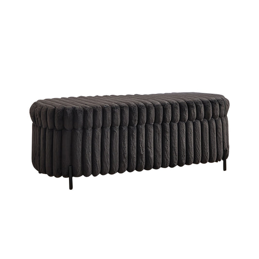 Flip Top Storage Bench With Metal Legs