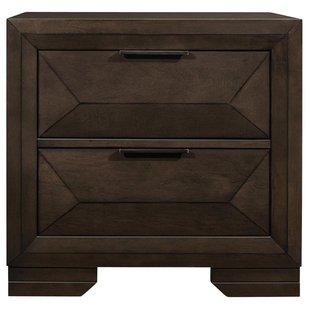 Contemporary Two Drawer Night Stand