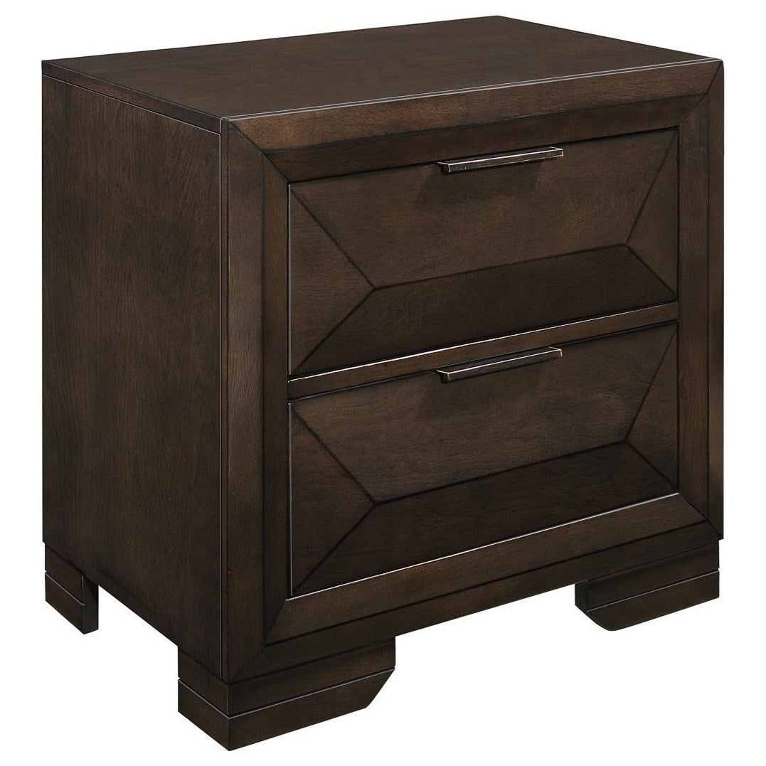 Contemporary Two Drawer Night Stand