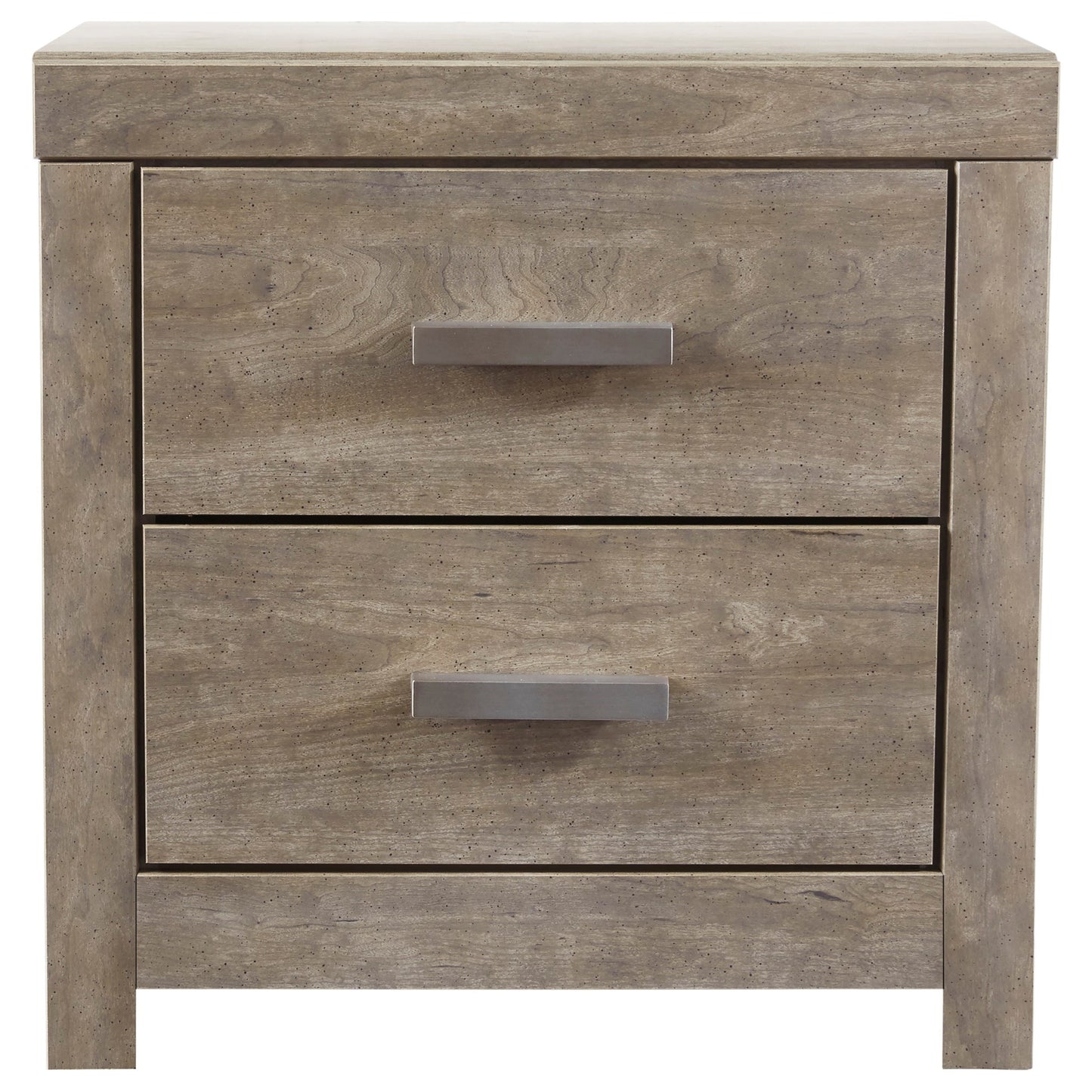 Contemporary Two Drawer Night Stand with USB Ports