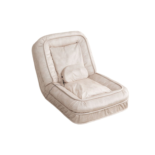 Upholstered Human Dog Bed And Pets, Bean Bag Floor Sofa With Massage Pillow, 5 Adjustable Positions & 2 Soft Pillows