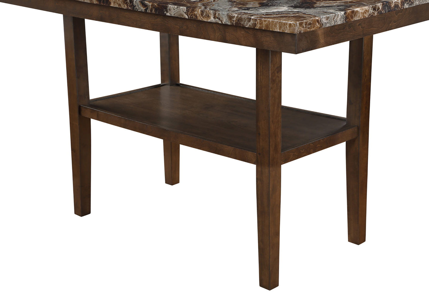 D4355 - 7 Piece Dining Room Set (Bar Table With 6 Bar Stools) - Dark Brown
