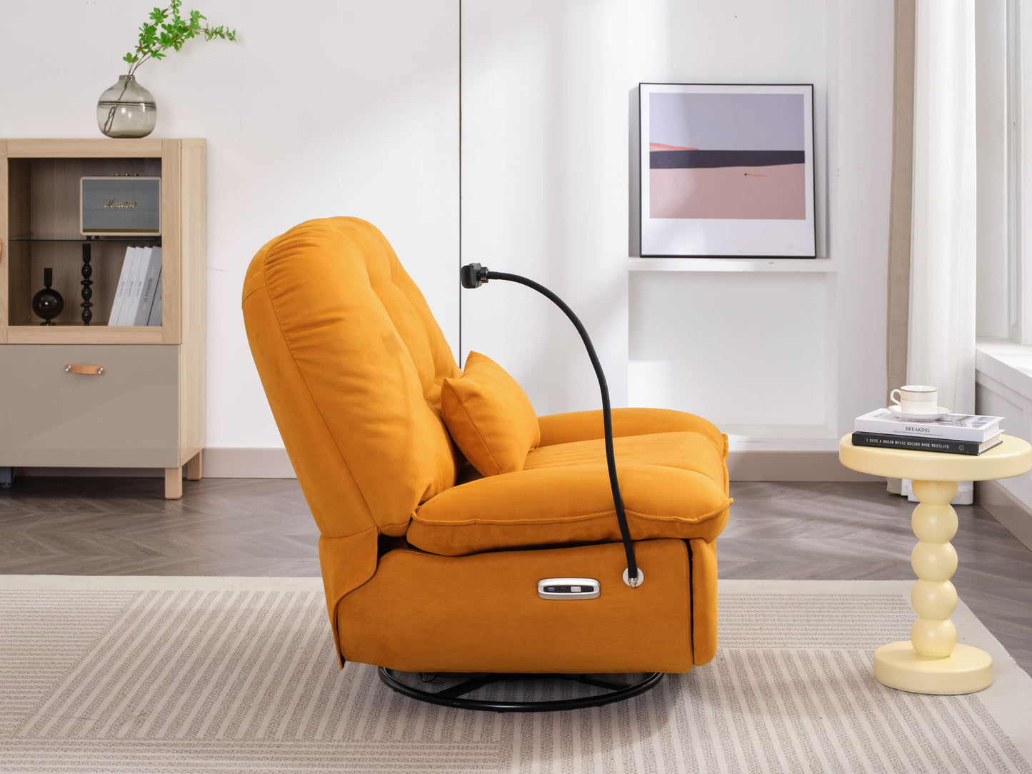 Power Recliner Swivel Glider USB Charger With Bluetooth Music Player, Sleep, Working, Game And Leisure