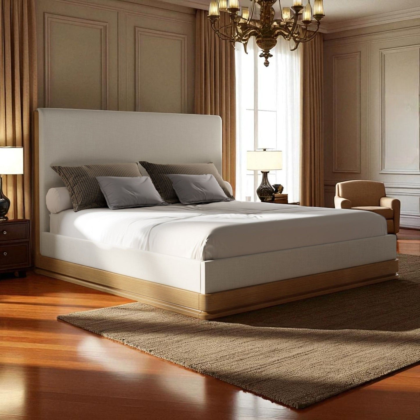 Zoey - Queen Bed - Beige