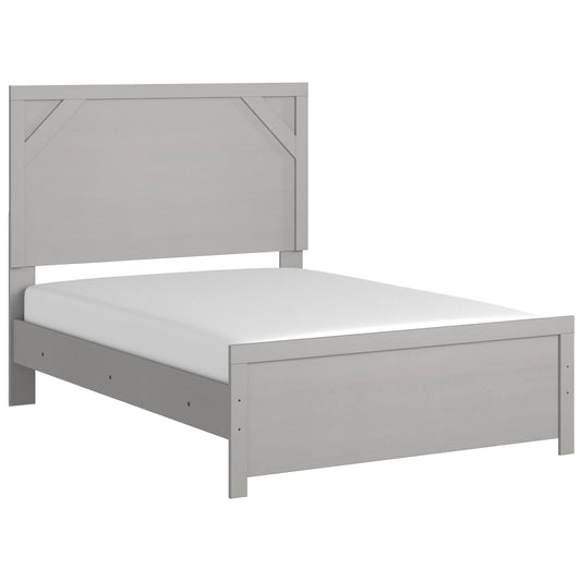 Gray Finish Full Panel Bed