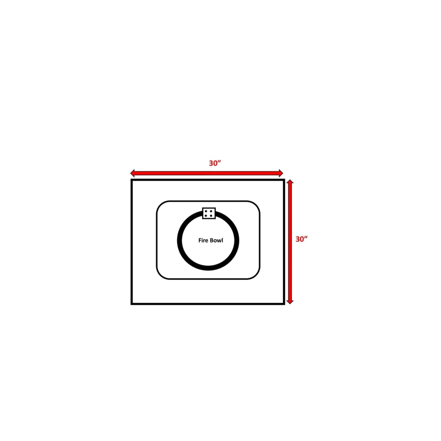 Outdoor Fire Pit Table With Lid High-Quality Materials - Gray