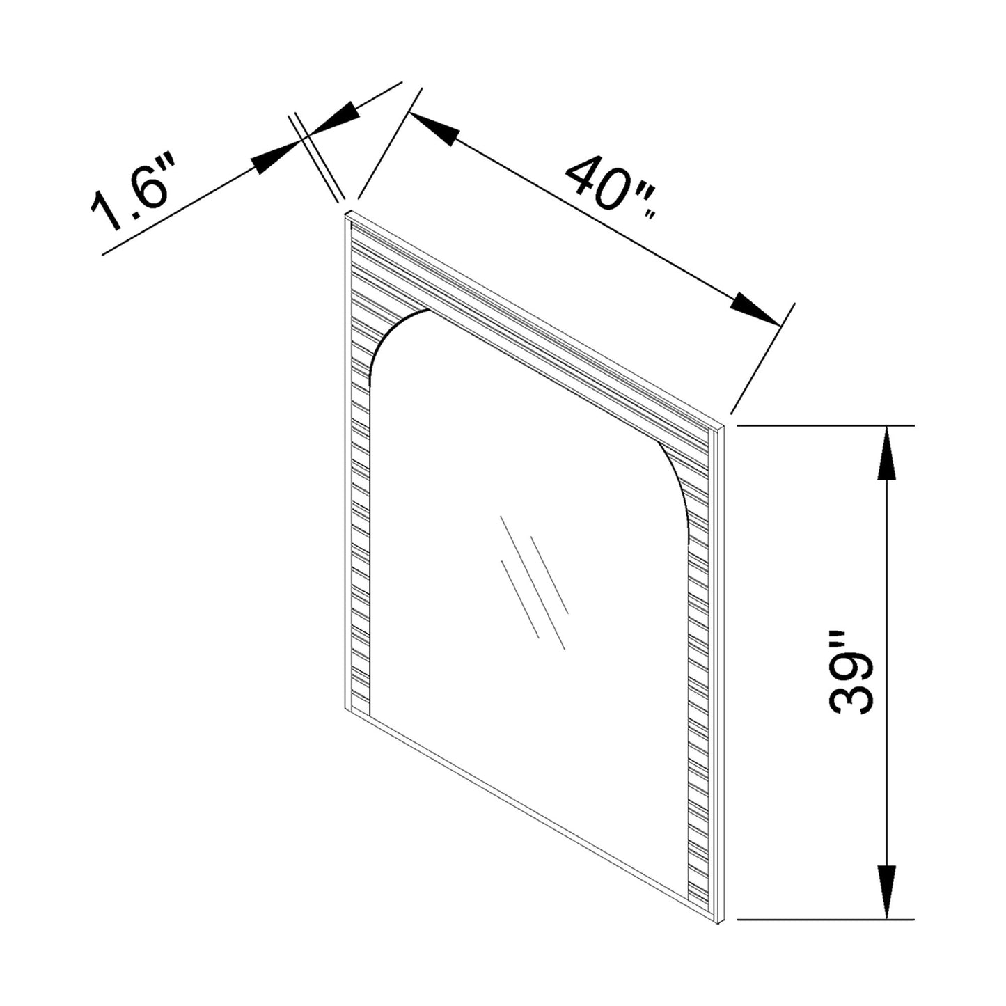Sasha - Mirror With Built In LED Lighting - White
