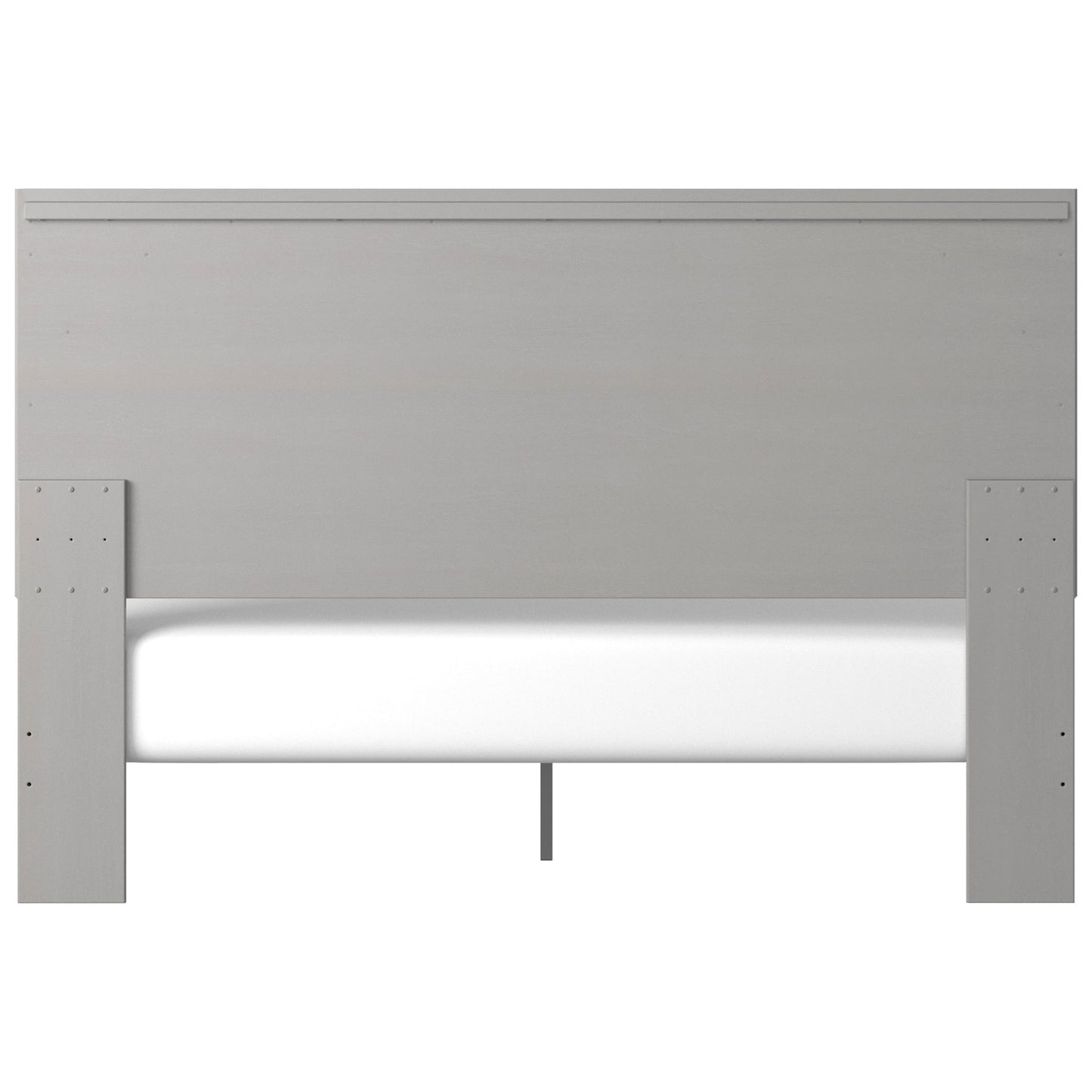 Gray Finish King Panel Bed