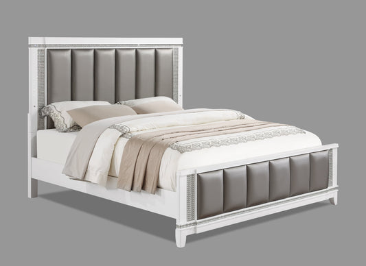 Contemporary Upholstered Queen Panel Bed