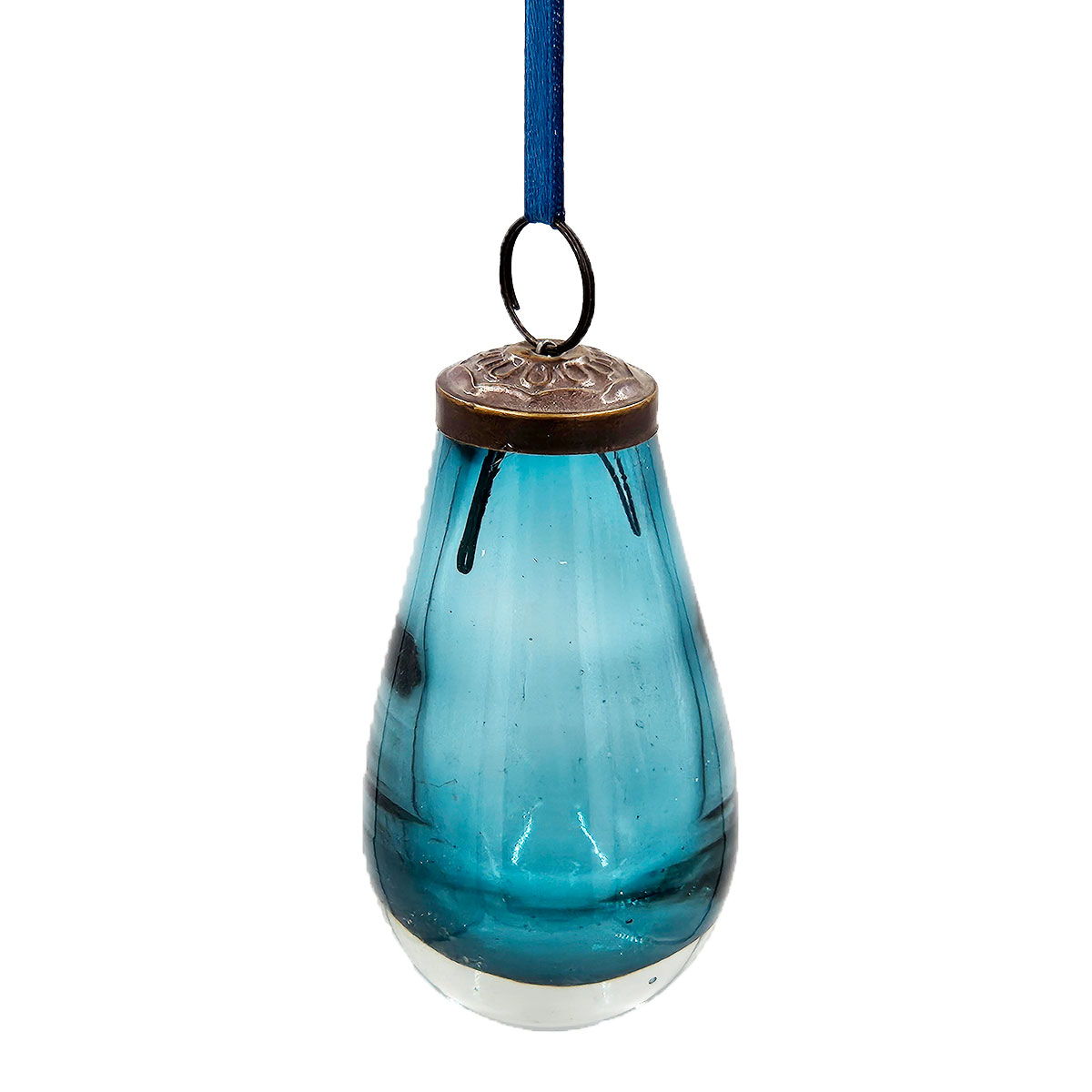 Luster Tear Drop Ornament, Glass Decorative Hanging Christmas Tree Ornaments For Holiday Party Decorations (Set of 12)