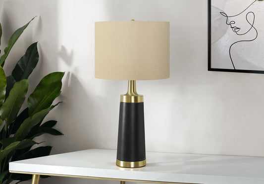 Lighting, Table Lamp, Resin, Contemporary - Black / Cream