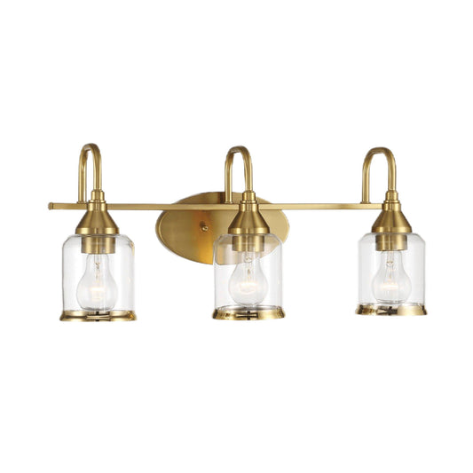 Twilight - 3 Lights Brush Contemporary Vanity Light - Clear / Gold