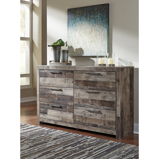 Rustic Modern Dresser with 6 Drawers