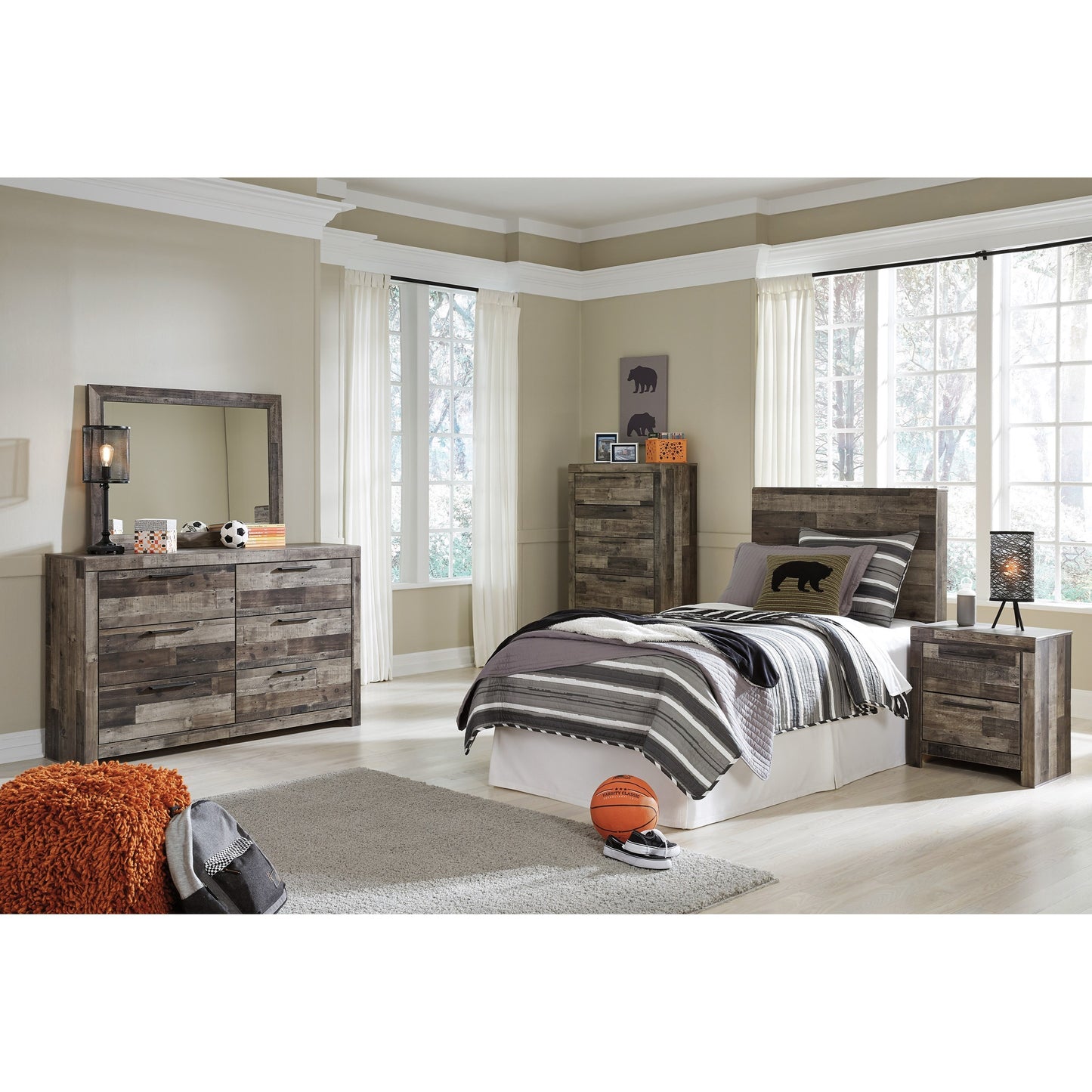 Rustic Modern Twin Panel Headboard