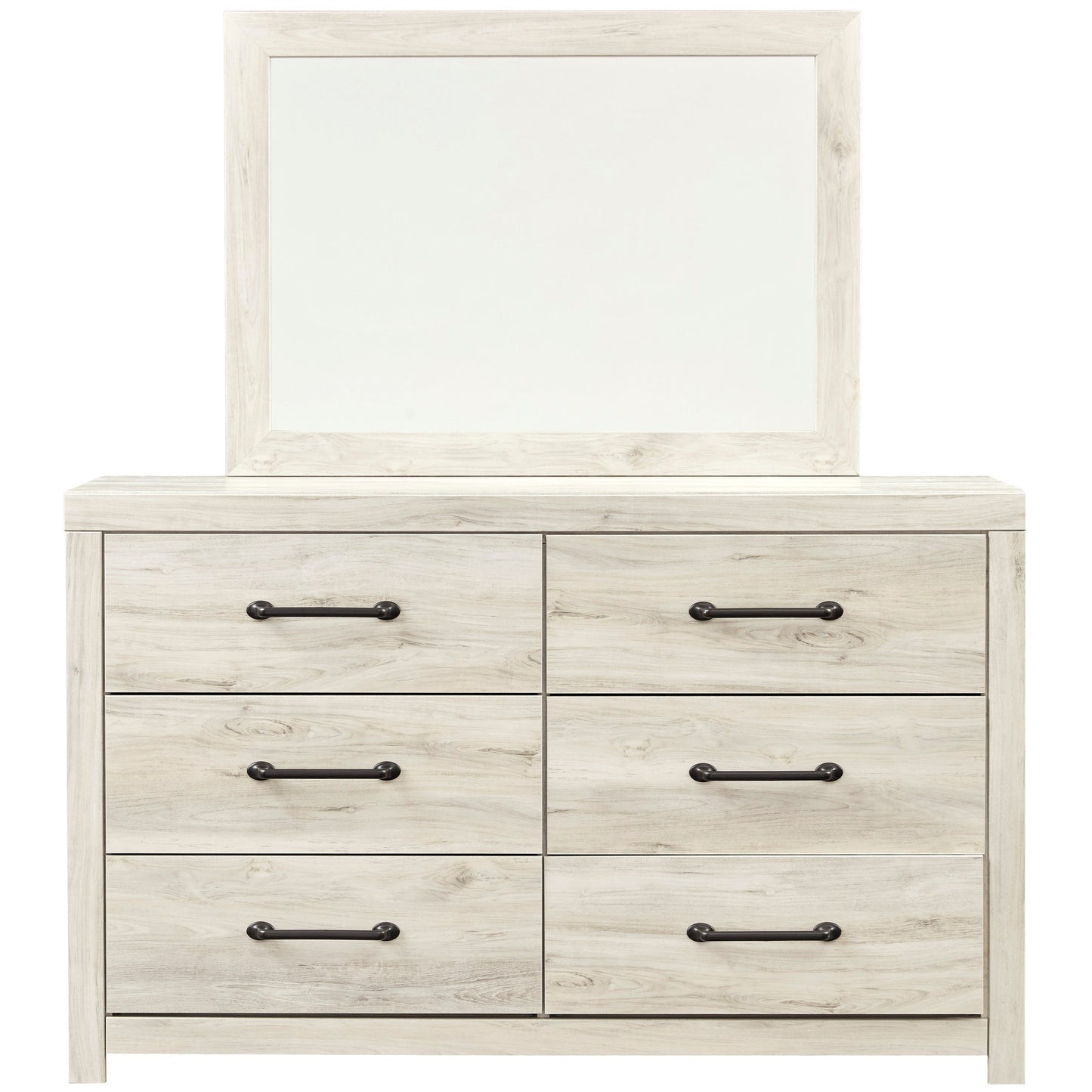 Rustic 6-Drawer Dresser and Mirror Set