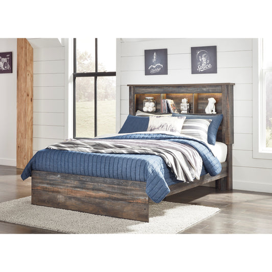 Rustic Queen Bookcase Bed