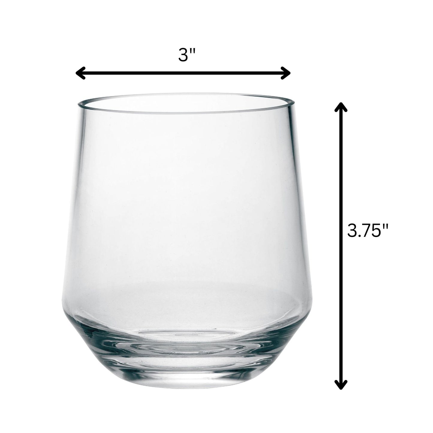 Leadingware Unbreakable Tritan Wine Glass (Set of 4), Bpa Free, 12Oz - Clear
