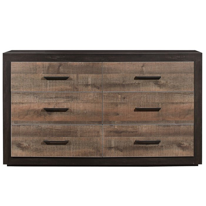 Contemporary Two-Tone 6-Drawer Dresser