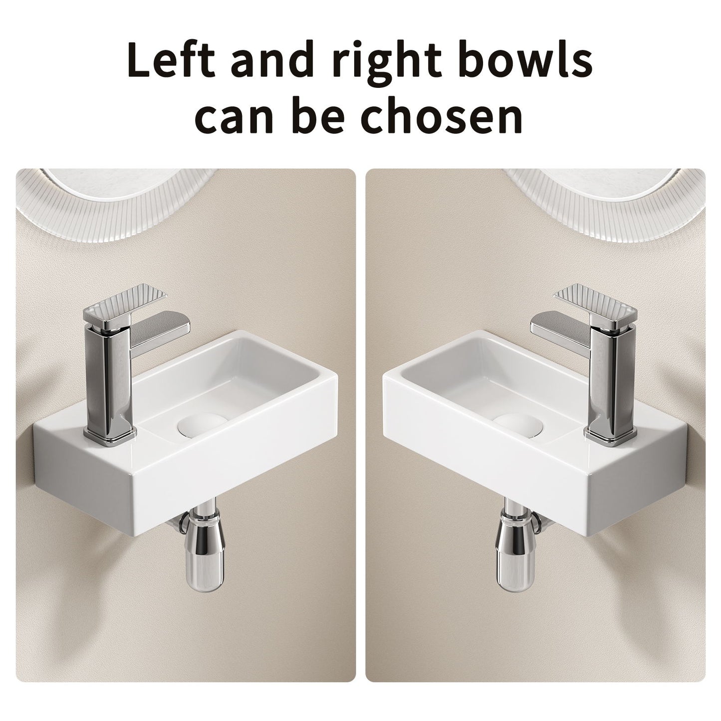 Wall Mounted Bathroom Sink With Faucet And Drain