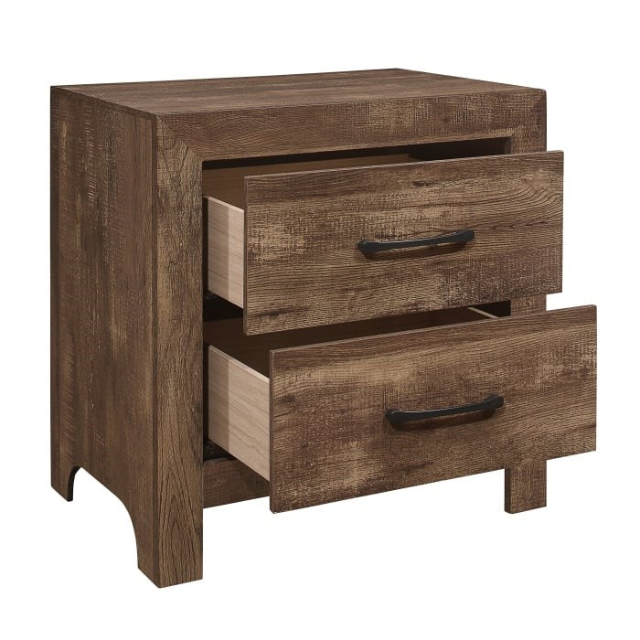 Rustic Modern 2-Drawer Nightstand