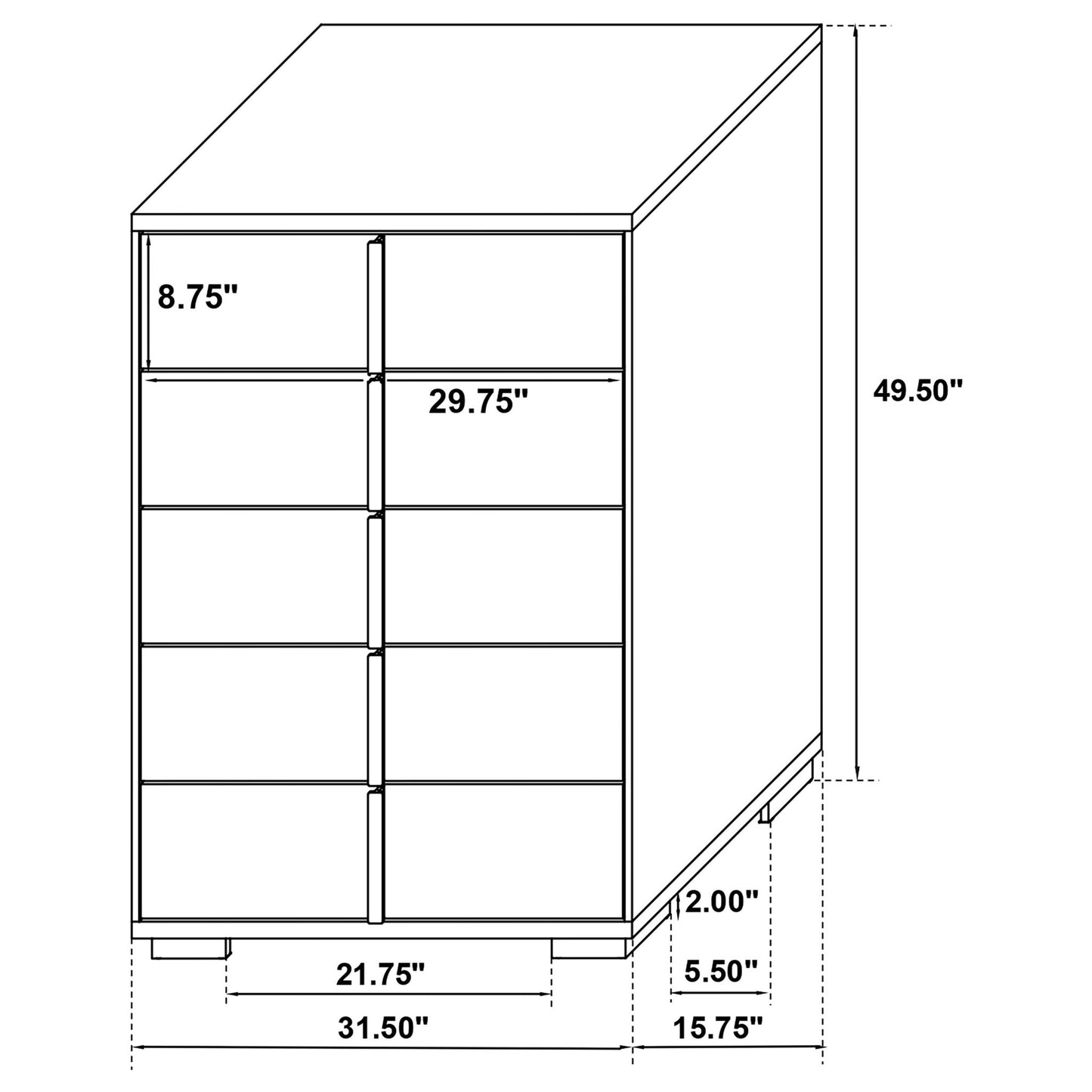 Medici - 5 Drawer Chest