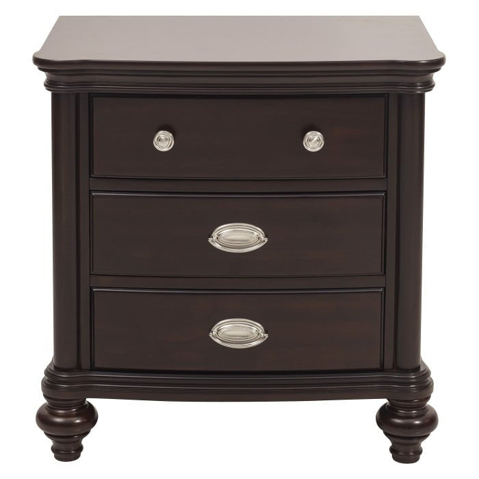 Traditional Nightstand with Turned Feet