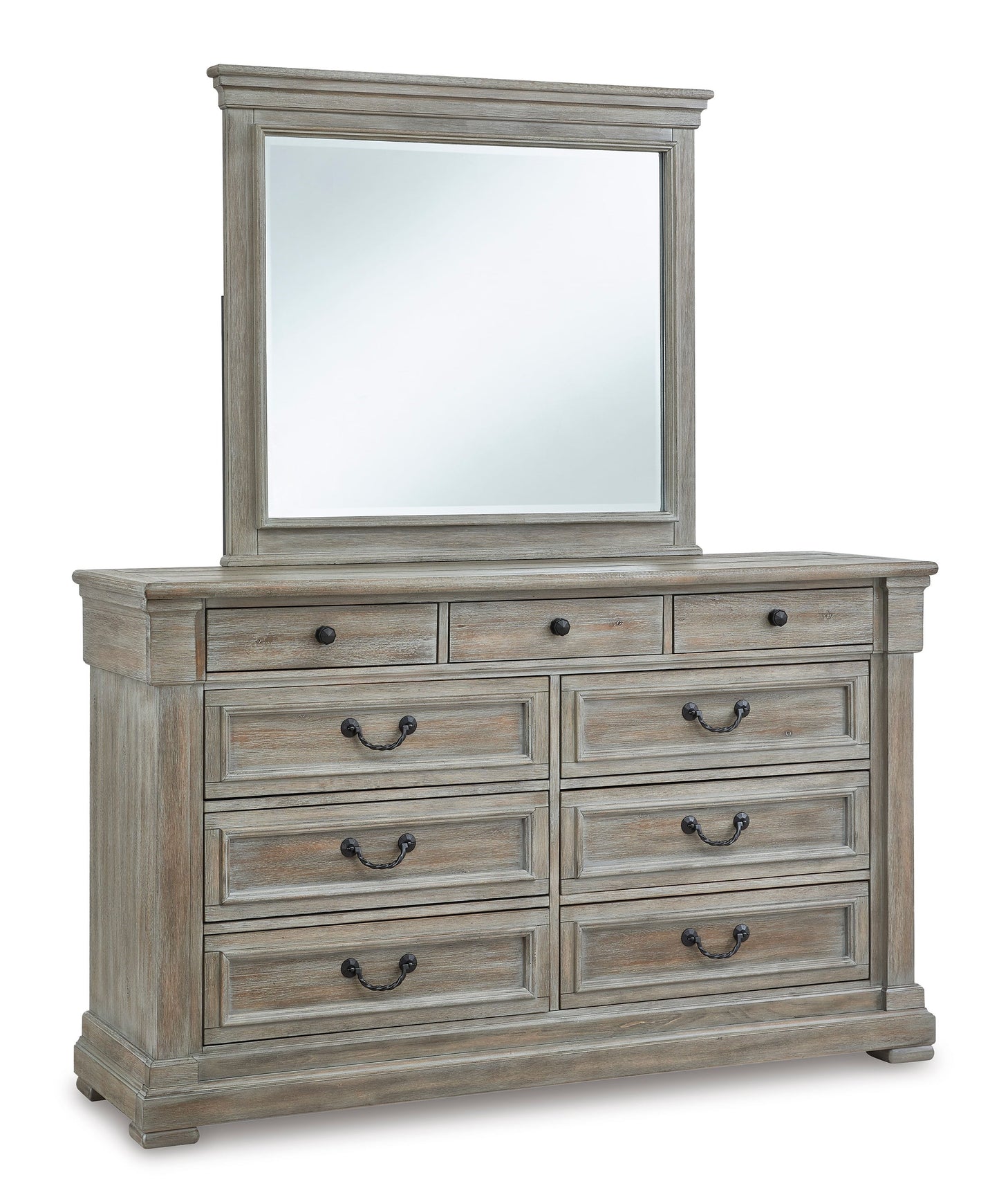 Transitional Dresser and Mirror