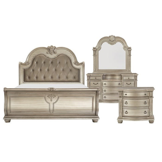 Glam 4-Piece Queen Bedroom Set