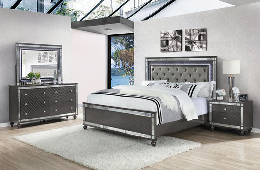 Refino - Bedroom Set - Gunmetal