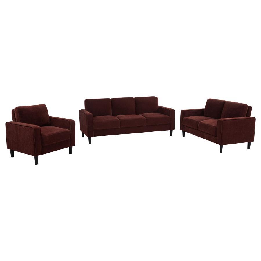 Ruth - Upholstered Track Arm Sofa Set