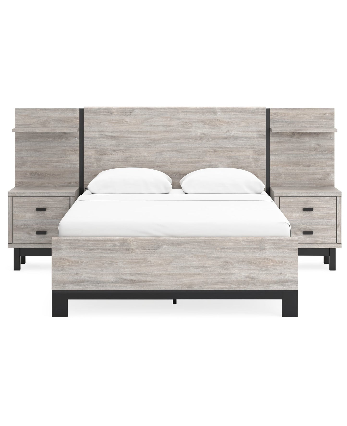 Contemporary Queen Panel Bed with Extensions