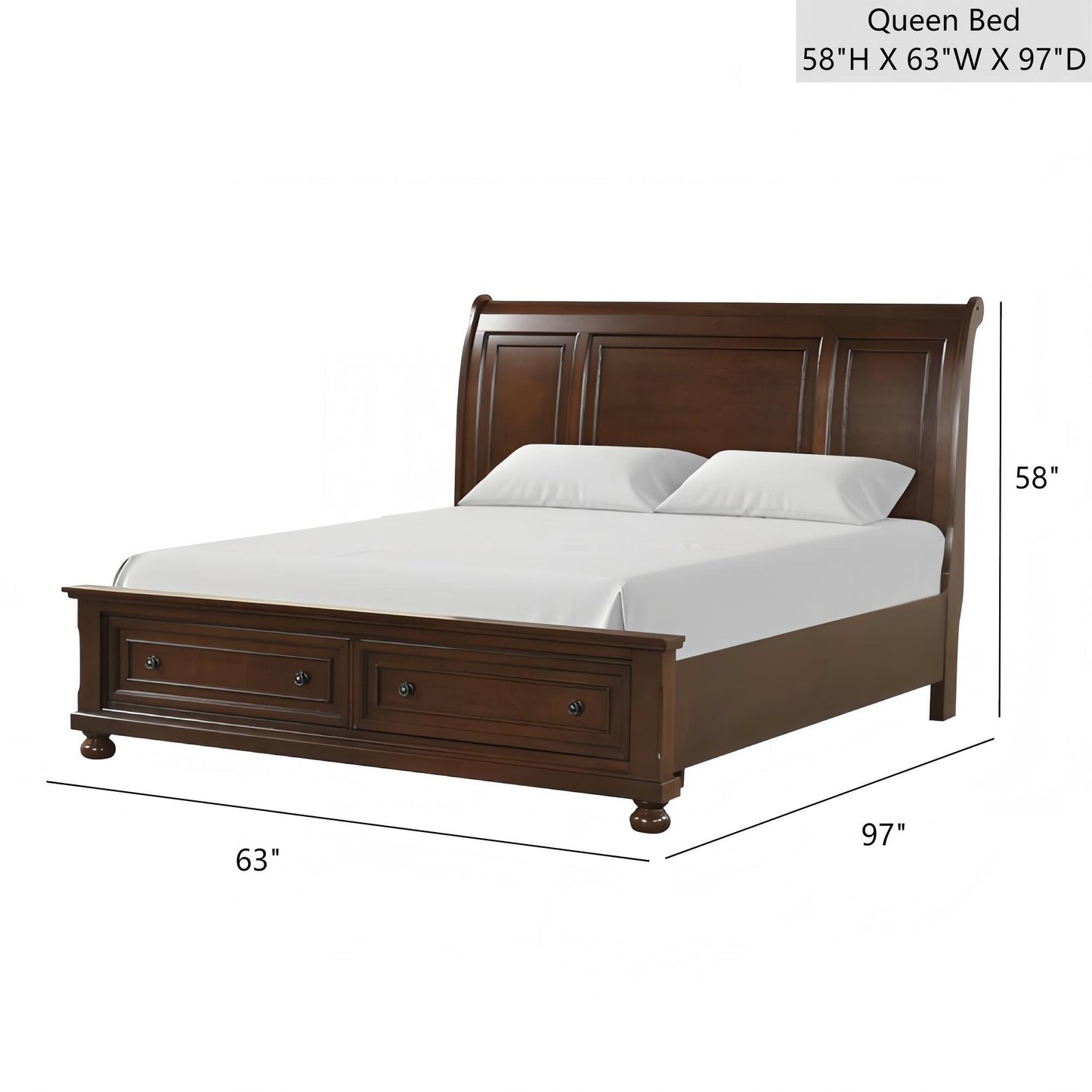 Meade - Sleigh Bed
