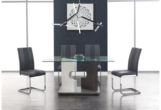 D219 - 9 Piece Dining Room Set (Dining Table And 8 Dinning Chairs) - Gray