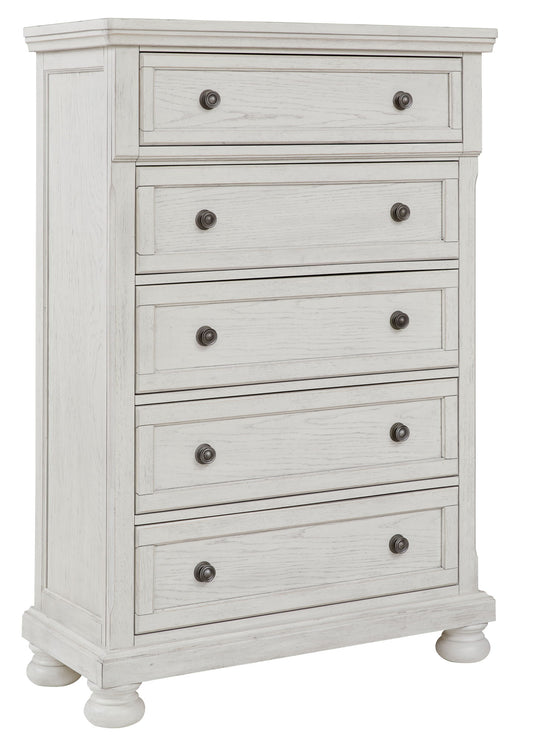 Robbinsdale - Five Drawer Chest - Antique White