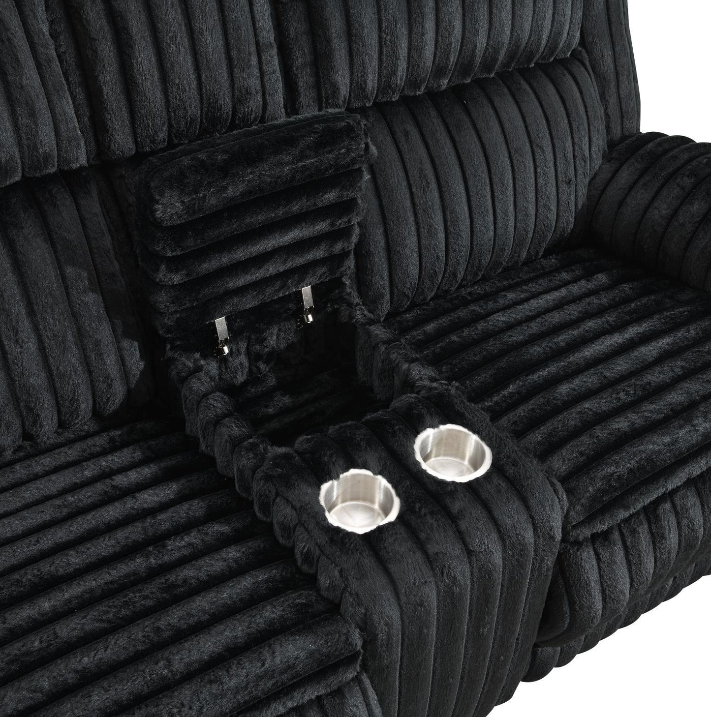 U112 - Corduroy Motion Chair - Black