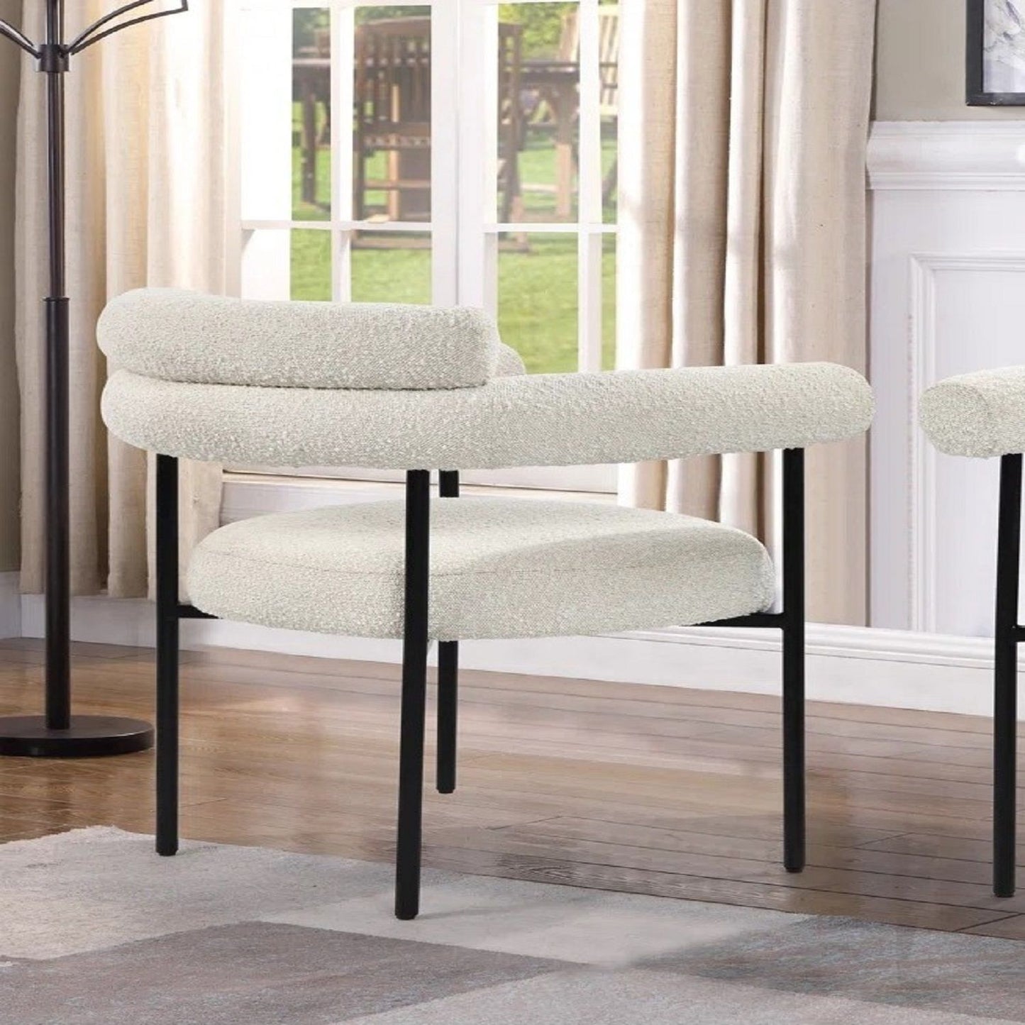 Upholstered Accent Dining Chairs With Armrests (Set of 2)